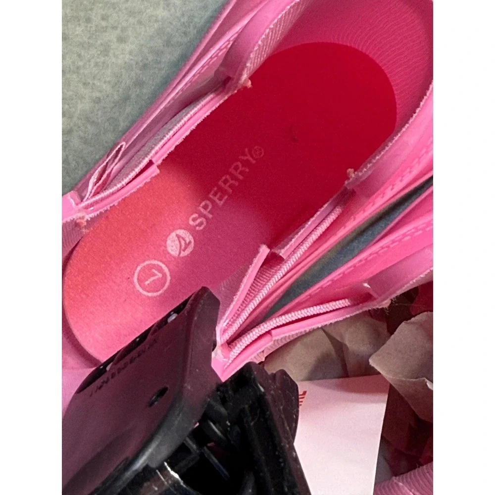 Sperry Kids Pink Waterproof Rubber‎ Rain Boots Toddler Size 7 B46
